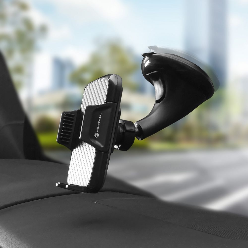 Support Voiture Forcell CARBON HT1 – Design Carbone Épuré & Rotation 360°
