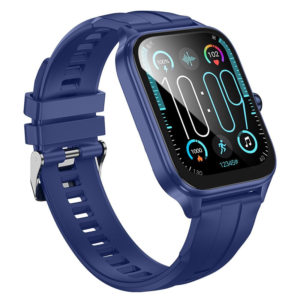 Montre connectée HOCO Y27 – Écran 1,95" TFT – Appels Bluetooth – IPX4 – Bleue
