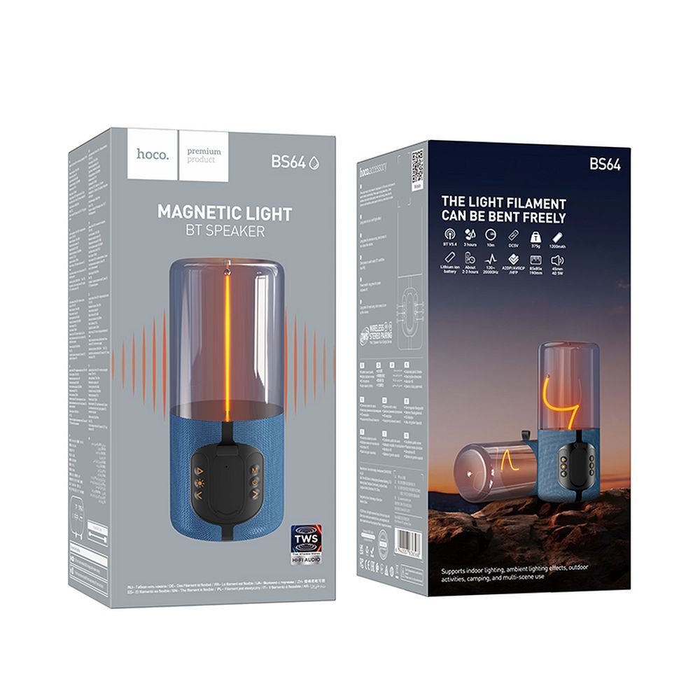 HOCO BS64 – Enceinte Bluetooth portable 5W, étanche IPX5 – Son puissant, design compact – Bleue