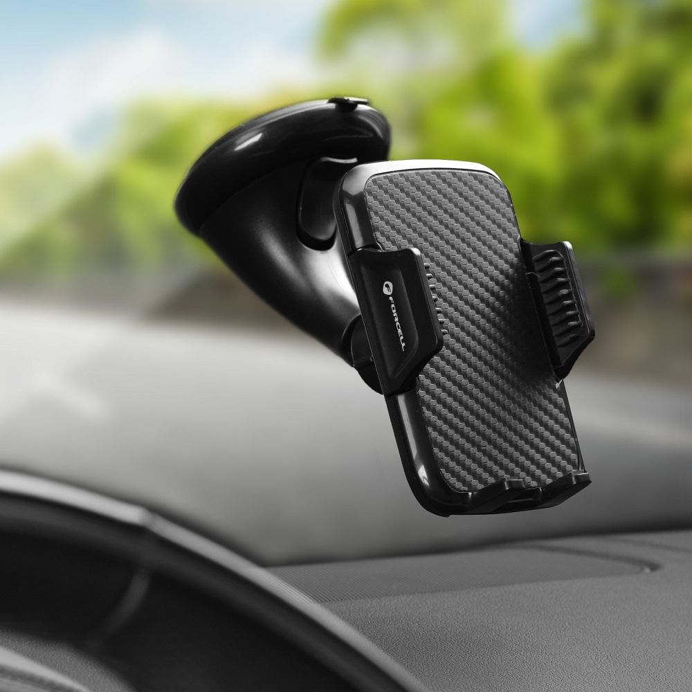 Support Voiture Forcell CARBON HT1 – Design Carbone Épuré & Rotation 360°