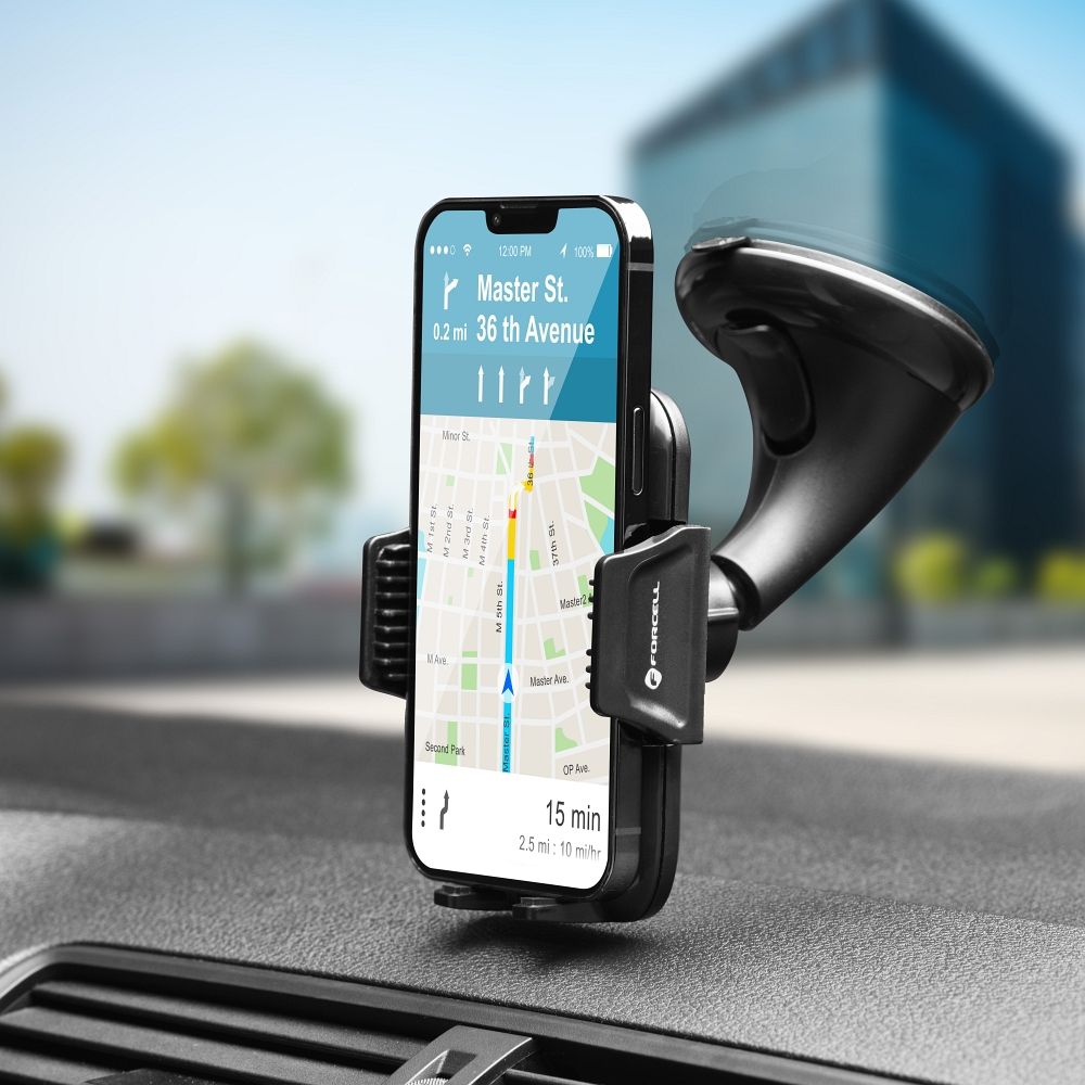 Support Voiture Forcell CARBON HT1 – Design Carbone Épuré & Rotation 360°